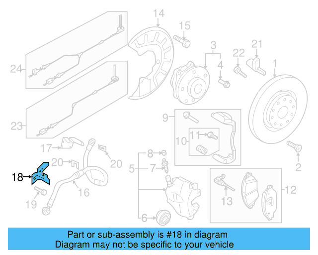 Brake Hose Holder 5Q0-611-841-A - View 10