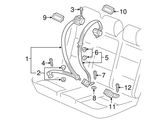 Outer Belt Assembly Upper Bolt N-989-260-01 - View 4