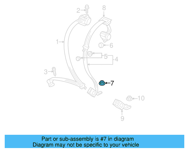 Seat Belt Lap And Shoulder Belt Nut N-989-234-03 - View 6