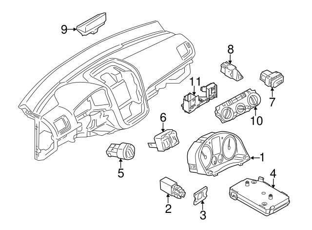 Heater Control Mount Panel 5C1-819-045 - View 3