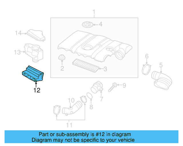 Intake Duct 1K0-129-618-AD - View 46