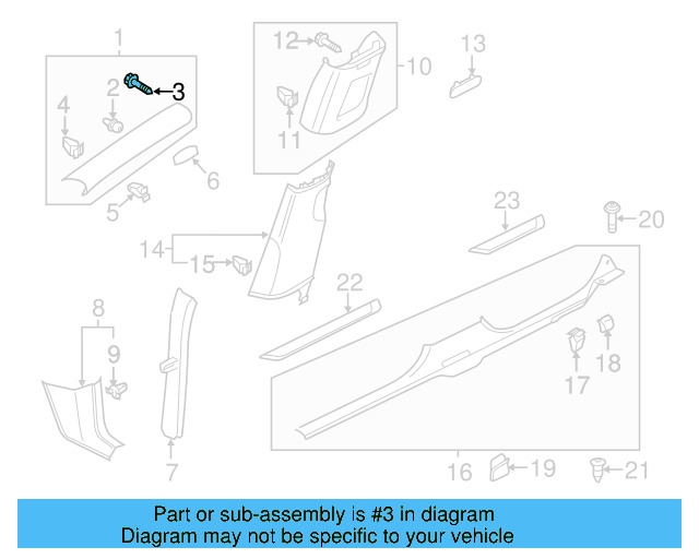 Side Trim Panel Screw N-906-986-06 - View 24