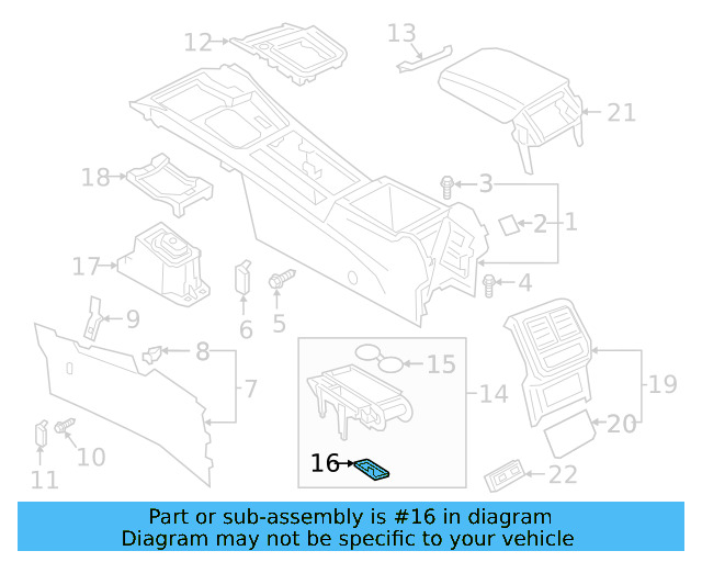 Cup Holder Insert 3G0-863-135-A-82V - View 3