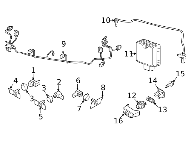 Park Sensor Seal 5Q0-919-133-9B9 - View 79