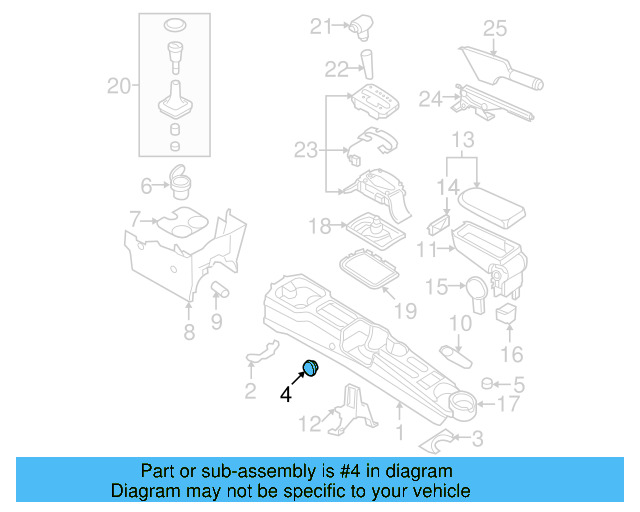 Ashtray Assembly 1C0-857-962-D-3SG