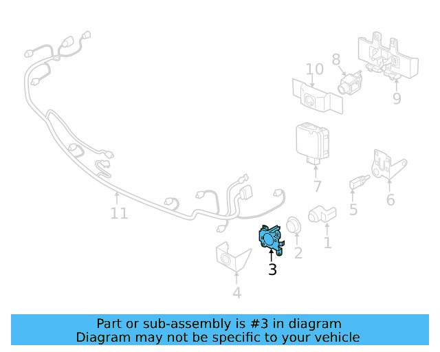 Park Sensor Retainer (Unpainted) 3g8919400gru