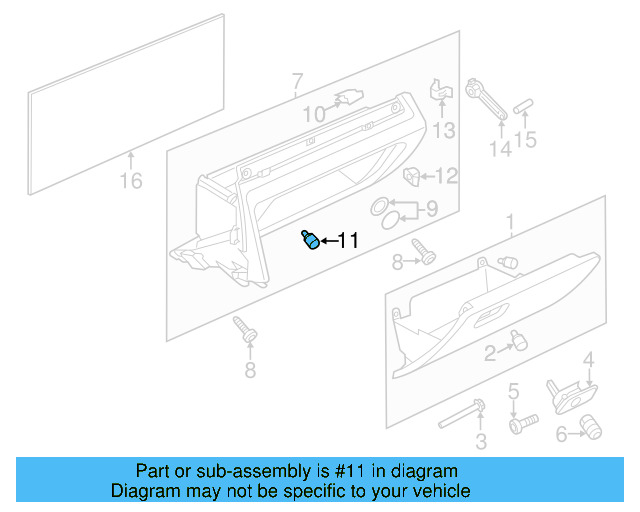 Glove Box Bumper 1K0-857-139 - View 7