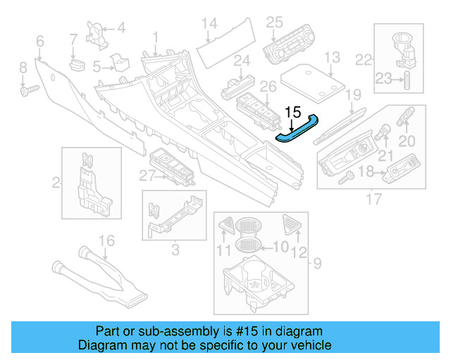 Rear Trim 3AA-863-324-3H5 - View 3