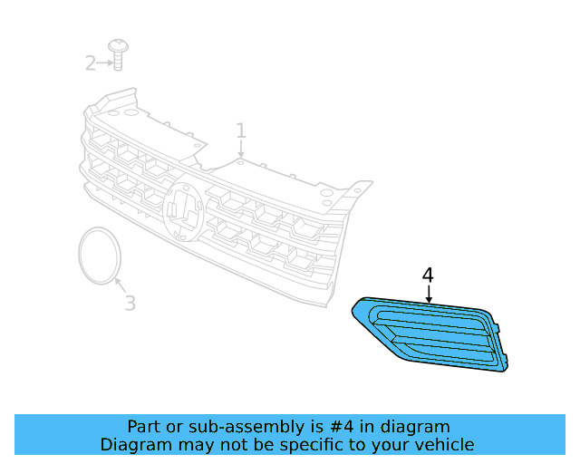 Outer Grille 3CN-853-666-9B9 - View 9