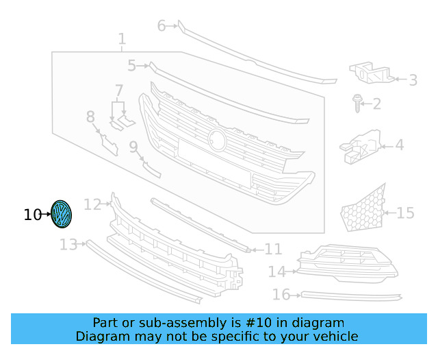 Emblem 3G0-853-601-A-JZA - View 30