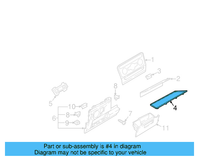 Cluster Bezel Retainer Clip 6N0-867-190-A