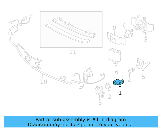 Sensor (Unpainted) 5q0919275cgru - View 24