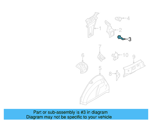 Rear Body Panel Stud N-906-526-02 - View 5