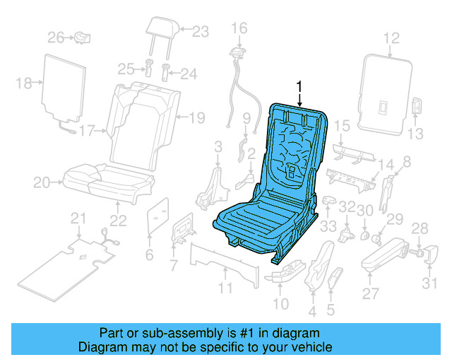 Headrest, Outer 3CN-885-901-E-JBX