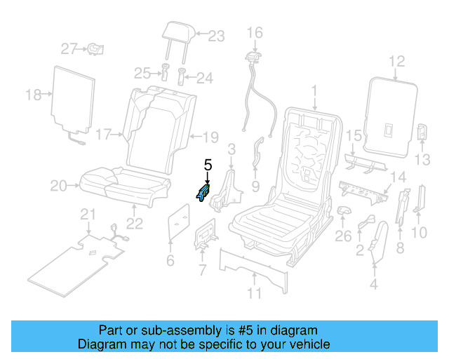 Recline Handle 3CN-881-605-82V - View 16
