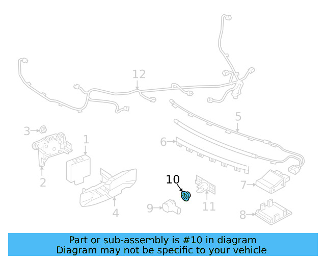 Park Sensor Seal 5Q0-919-133-9B9 - View 55
