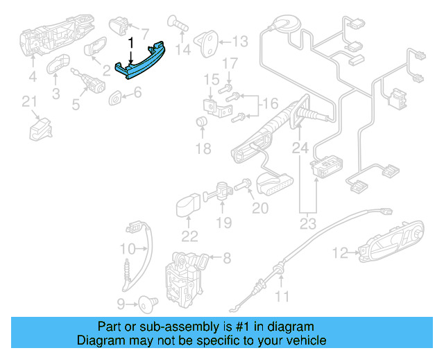 Handle, Outside (Unpainted) 5n0837205mgru - View 5