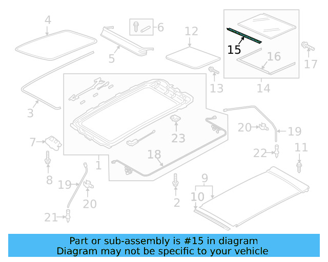 Rear Glass Rear Seal 5G9-877-297 - View 13
