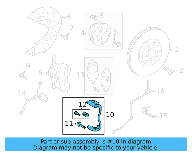 Caliper Support 3QF-615-125-A - View 6