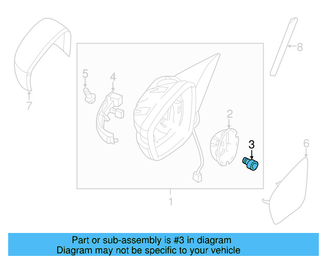 Door Mirror Drive Motor Bolt N-106-109-02 - View 6