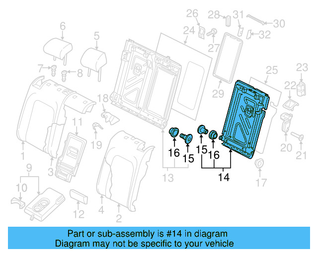 Seat Back Frame 5Q0-885-503-R - View 3
