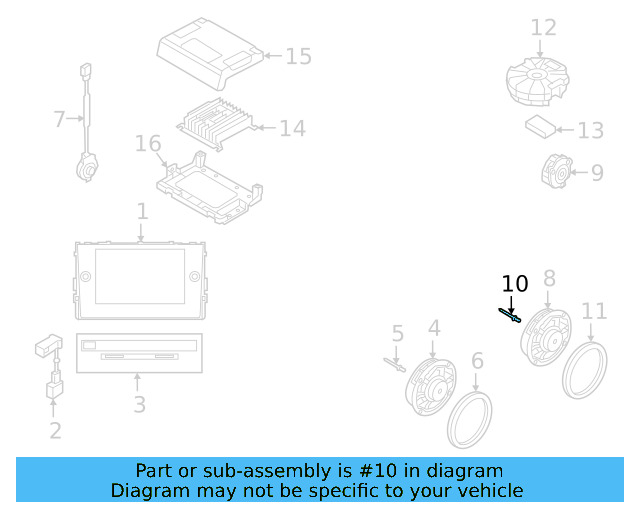 Rear Dr Speaker Rivet WHT-005-353 - View 10
