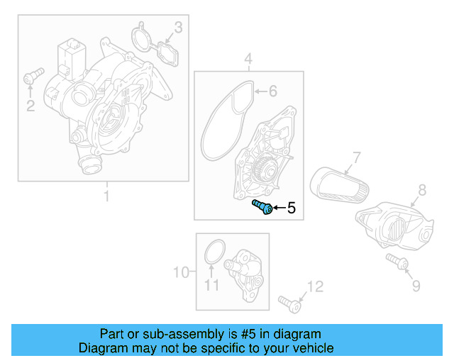 Water Pump Assembly Bolt WHT-004-972 - View 3