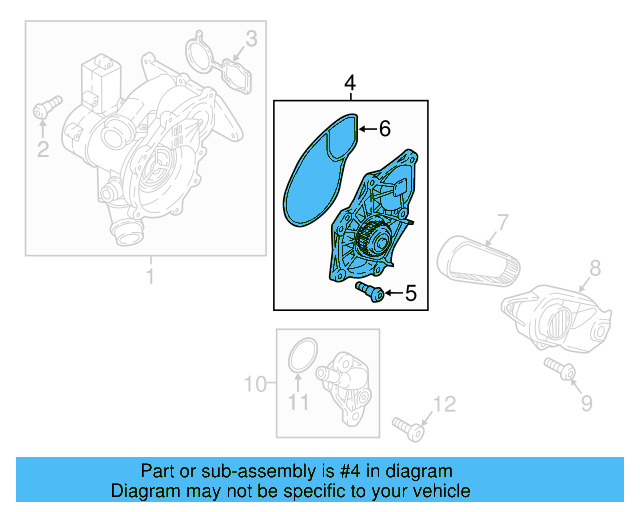 Engine Water Pump 06L-121-012-M - View 7
