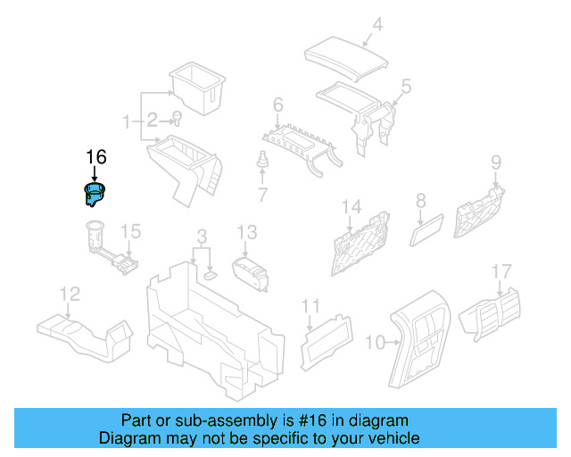 Power Outlet Retainer 6Y0-919-341-9B9 - View 5