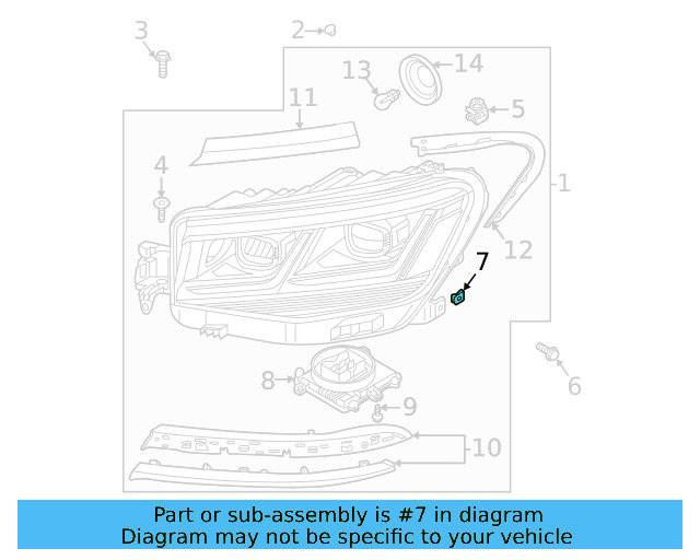 Headlamp Assembly U WHT-006-406 - View 14