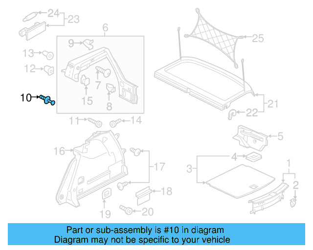 Door Window Switch Bezel Clip 1J0-858-137-B - View 14