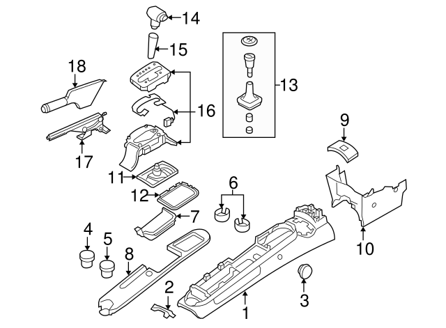 Console Body Front Bracket 1J0-863-531-C - View 9