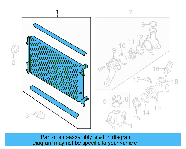 Radiator 5C0-121-251-E - View 12