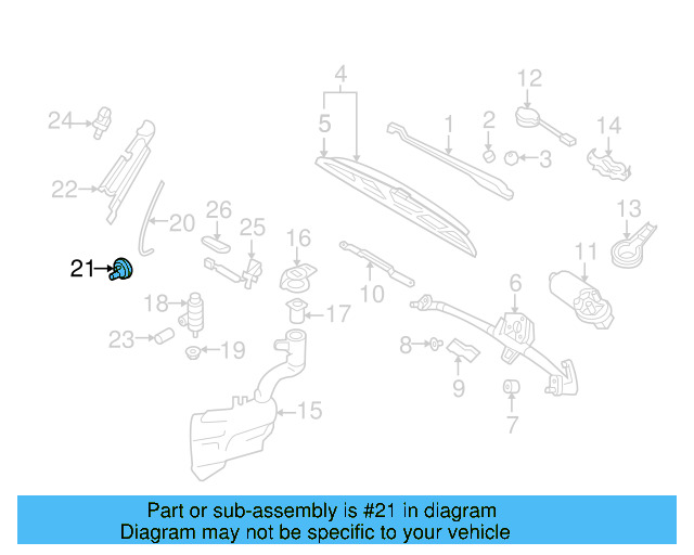 Washer Hose Grommet 6X0-955-998-A - View 12