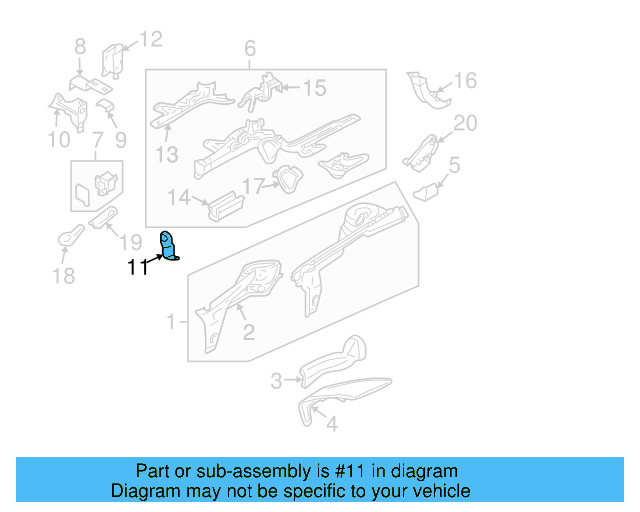 Air Cleaner Assembly Bracket 1C0-129-704-B - View 12