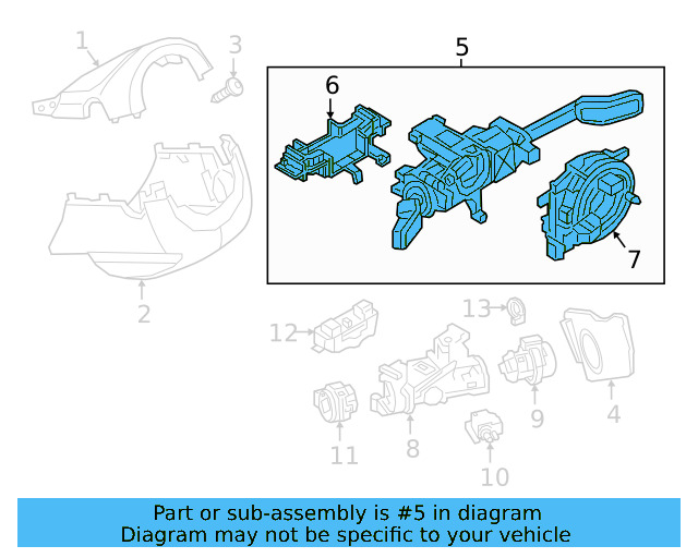 Combo Switch 5Q1-953-521-HR-IGI - View 4