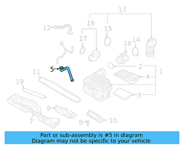 Drain Hose 5Q0-129-637-C - View 10
