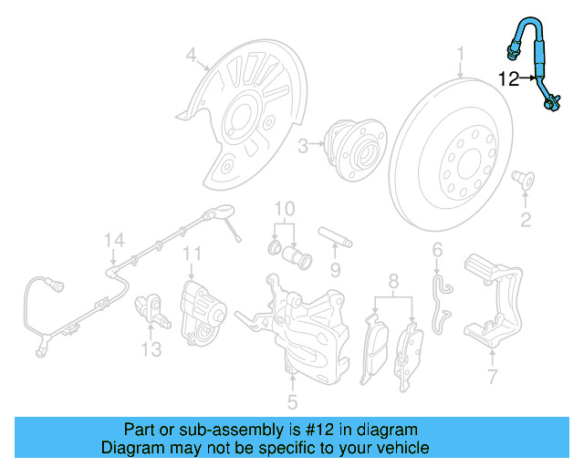 Brake Hose 3QF-611-775-A - View 3
