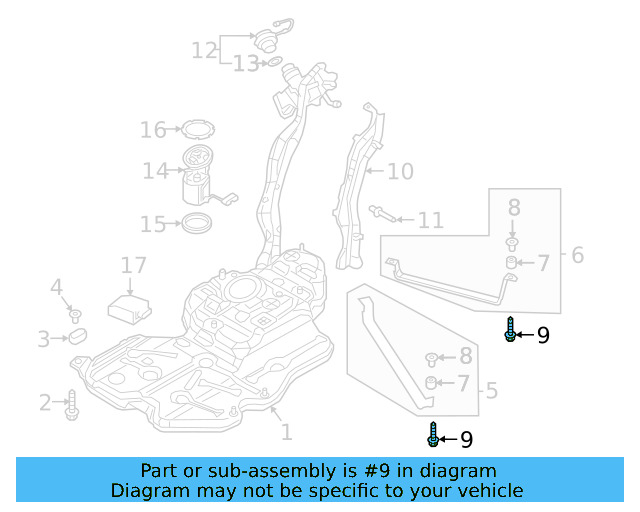 Fuel Tank Mount Bolt N-911-591-01 - View 7