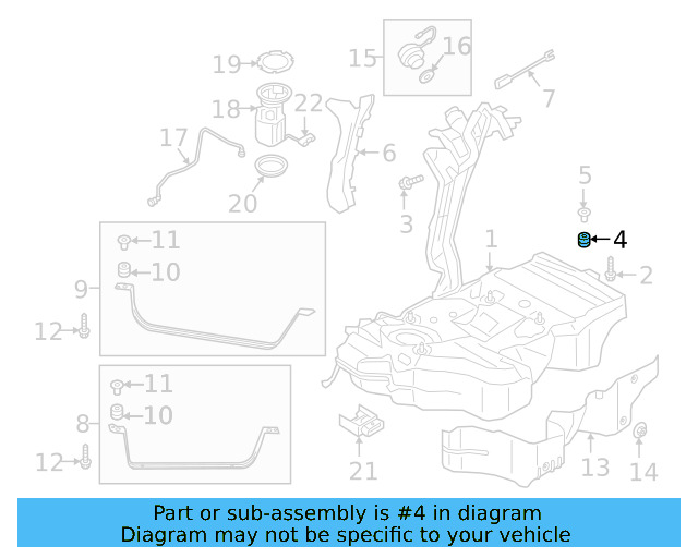 Tank Strap Grommet 3Q0-201-840
