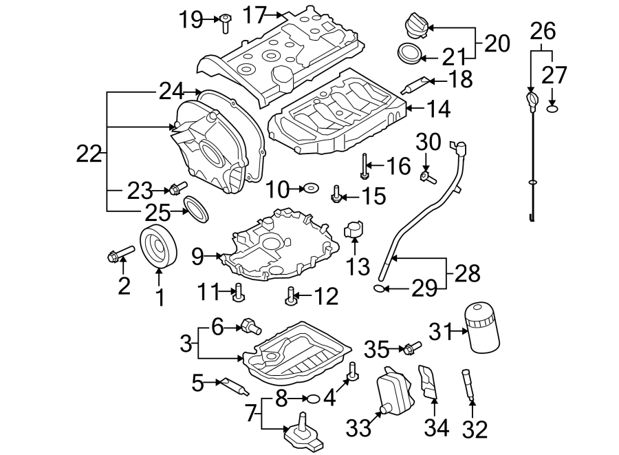 Timing Cover Bolt 06J-103-831 - View 3