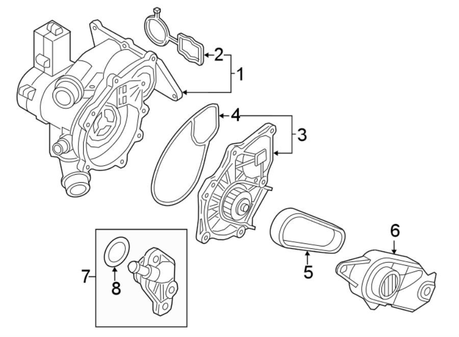 Engine Coolant Outlet Flange 06K-121-132 - View 11