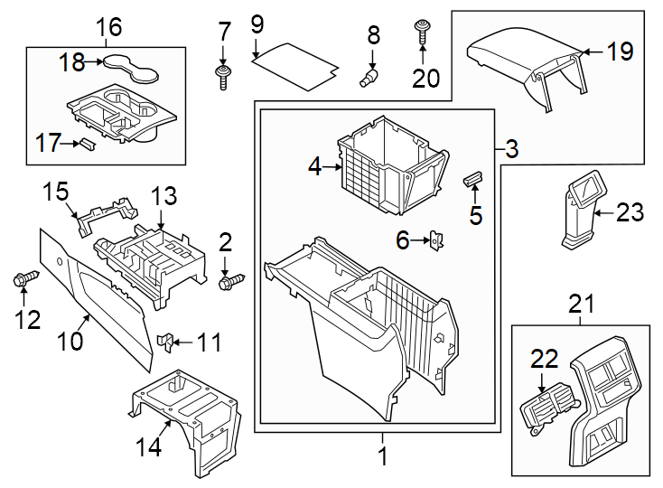 Console Armrest 3CN-864-207-C-VJP