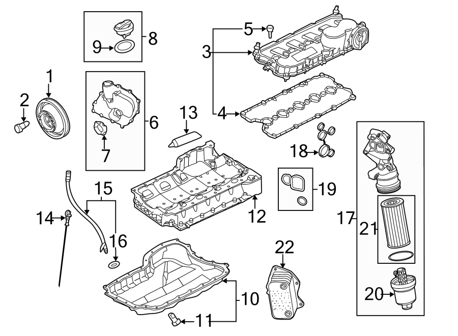 Oil Cooler Gasket Set 07K-117-070 - View 12