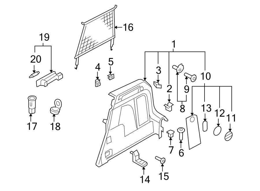 Tie Down Hook 5N0-863-503-2ZZ - View 2