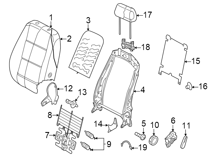 Seat Back Cover 5NN-881-805-M-KMH - View 2