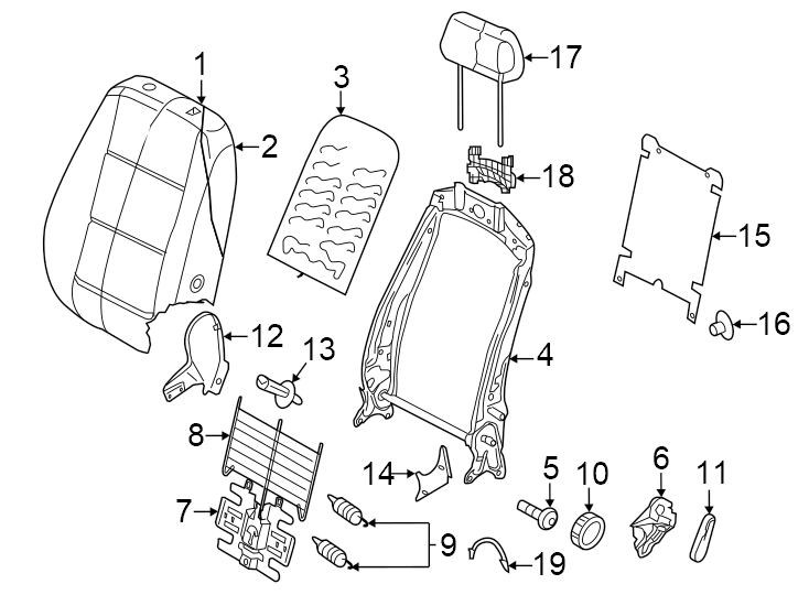 Headrest 5NN-881-903-A-HYB