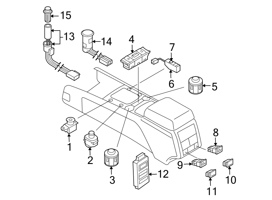 Mirror Switch 7L6-959-565-L-3X1 - View 2