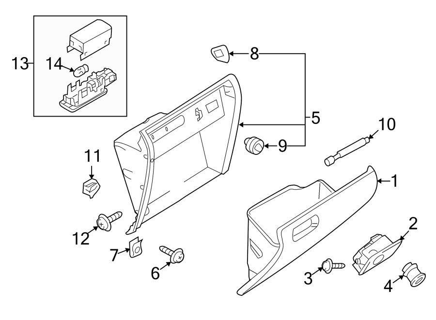 Glove Box Frame 5M1-857-114-E-31X