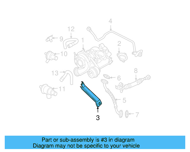 Turbocharger Bracket 06A-145-536-B - View 2